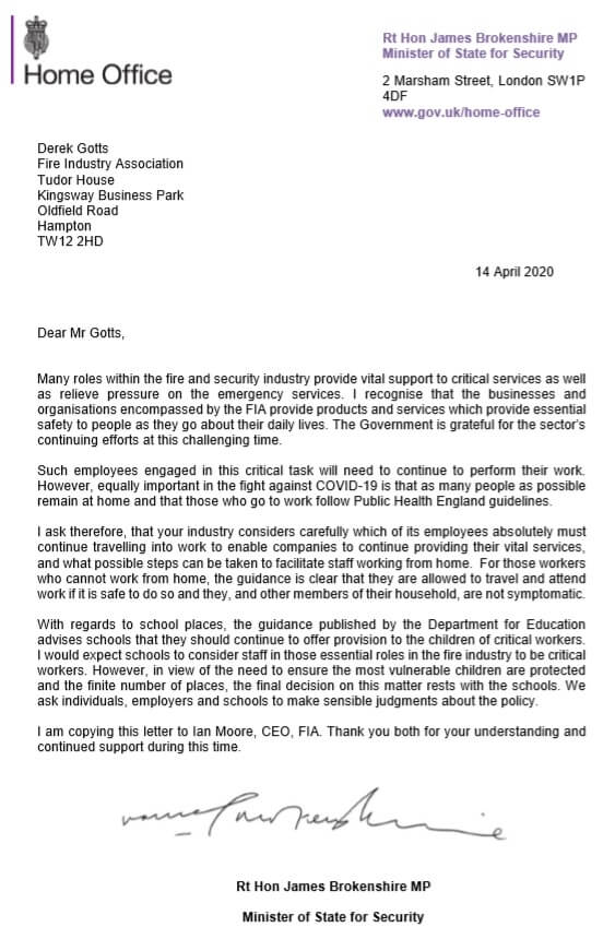covid business update letter